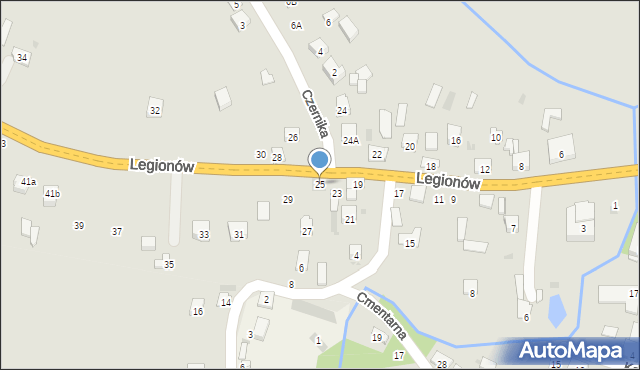 Opatów, Legionów, 25, mapa Opatów