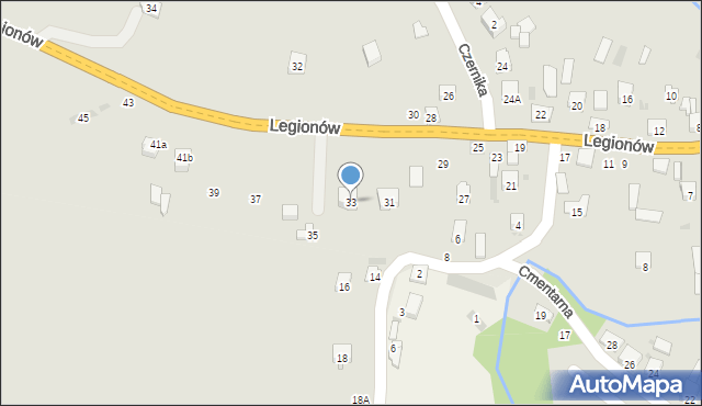 Opatów, Legionów, 33, mapa Opatów