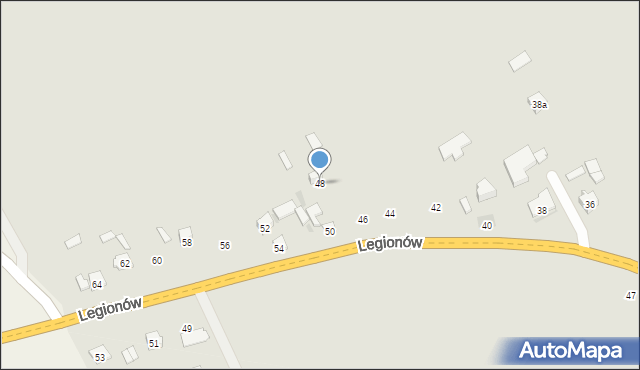 Opatów, Legionów, 48, mapa Opatów