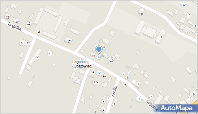 Opatowiec, Legatka, 13, mapa Opatowiec