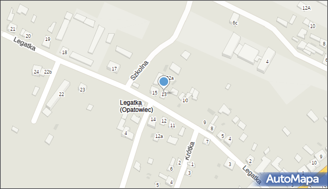 Opatowiec, Legatka, 13, mapa Opatowiec