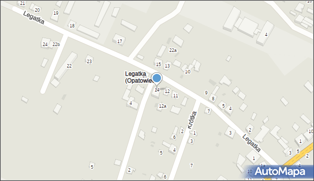 Opatowiec, Legatka, 14, mapa Opatowiec