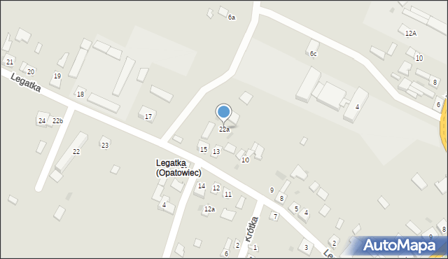 Opatowiec, Legatka, 22a, mapa Opatowiec