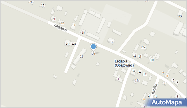 Opatowiec, Legatka, 23, mapa Opatowiec