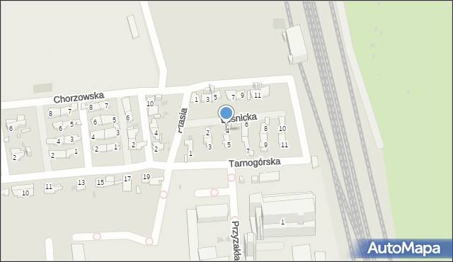 Opole, Leśnicka, 4, mapa Opola