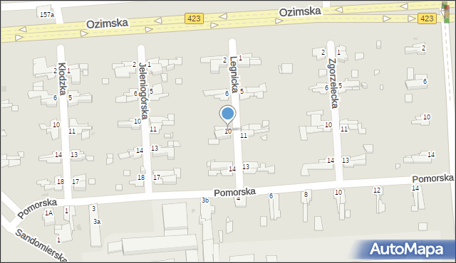 Opole, Legnicka, 10, mapa Opola