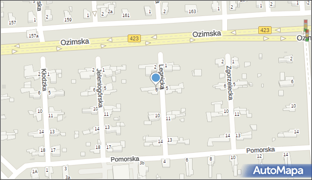 Opole, Legnicka, 6, mapa Opola