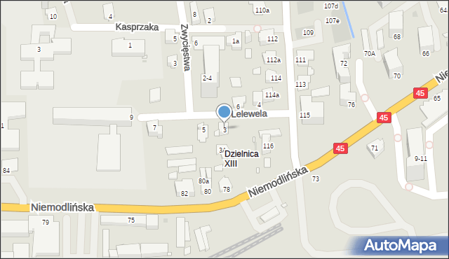 Opole, Lelewela Joachima, 3, mapa Opola