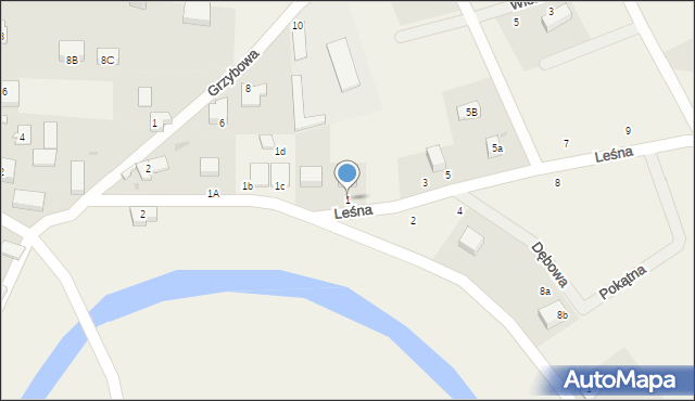 Orle, Leśna, 1, mapa Orle