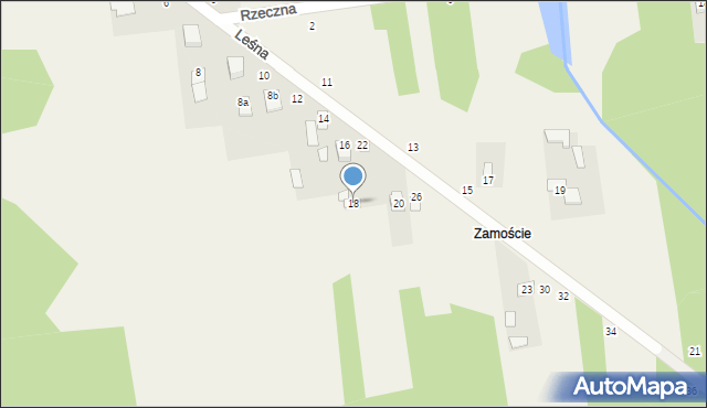 Orońsko, Leśna, 18, mapa Orońsko