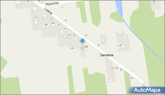 Orońsko, Leśna, 24, mapa Orońsko