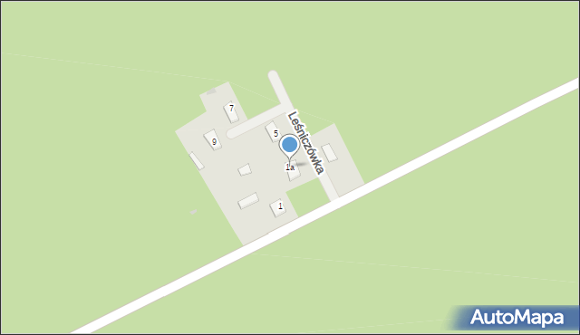 Osięciny, Leśniczówka, 1a, mapa Osięciny