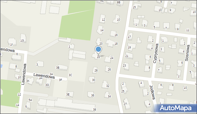 Osielsko, Leśna, 22, mapa Osielsko