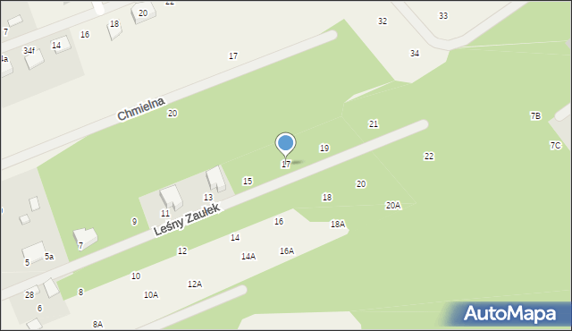 Osowiec, Leśny Zaułek, 17, mapa Osowiec