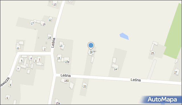 Ossy, Leśna, 19, mapa Ossy