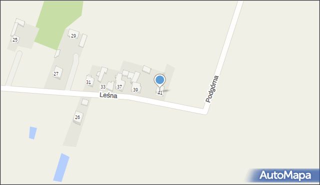 Ossy, Leśna, 41, mapa Ossy