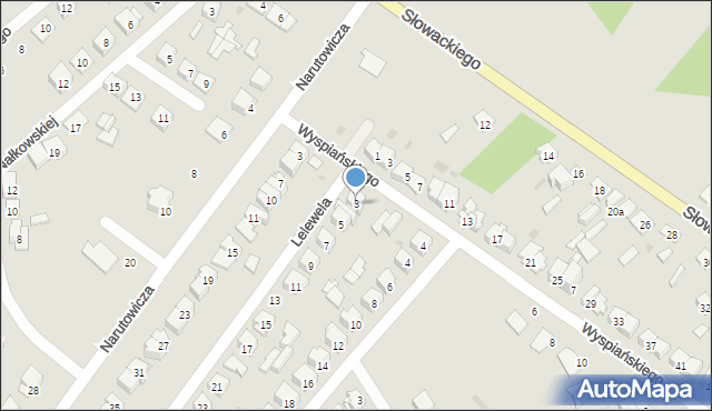 Ostrołęka, Lelewela Joachima, 3, mapa Ostrołęka