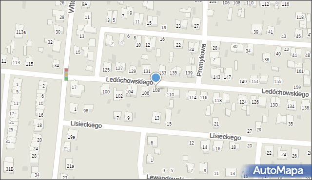 Ostrów Wielkopolski, Ledóchowskiego Mieczysława, kard., 108, mapa Ostrów Wielkopolski