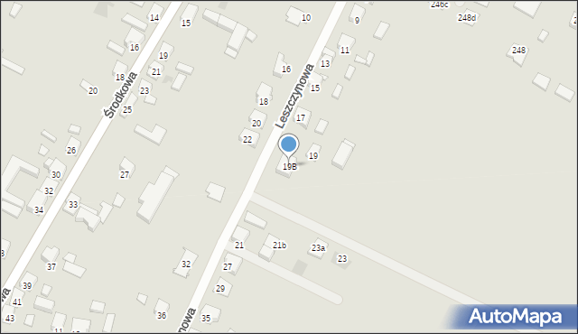 Ostrów Wielkopolski, Leszczynowa, 19B, mapa Ostrów Wielkopolski