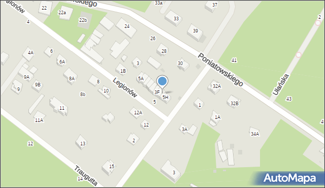 Otwock, Legionów, 5G, mapa Otwock