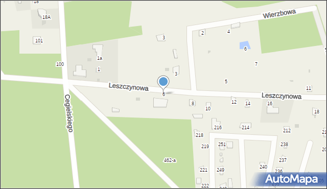 Owczegłowy, Leszczynowa, 6, mapa Owczegłowy