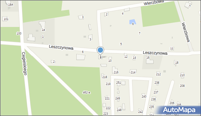 Owczegłowy, Leszczynowa, 8, mapa Owczegłowy