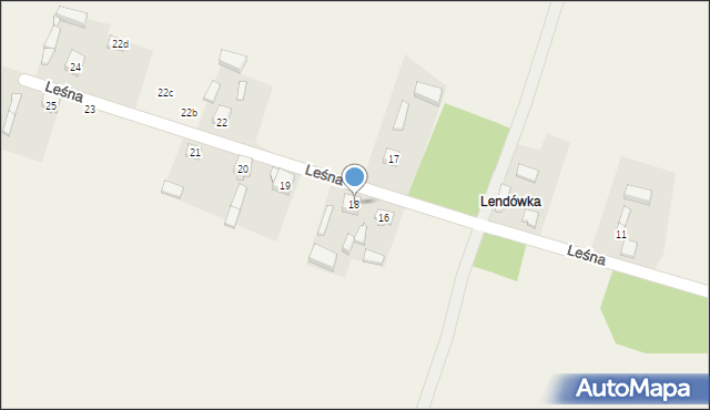 Ożegów, Leśna, 18, mapa Ożegów