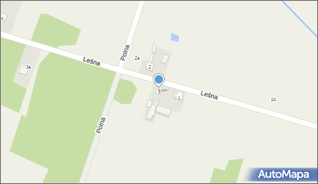 Ożegów, Leśna, 3, mapa Ożegów