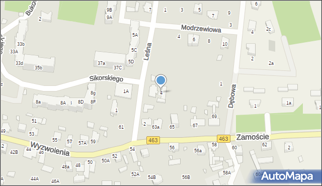 Ozimek, Leśna, 4, mapa Ozimek