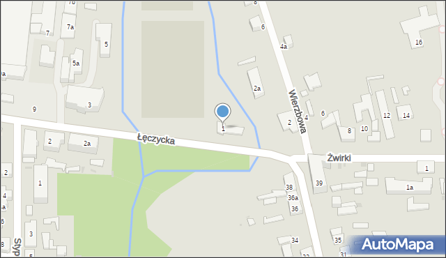 Ozorków, Łęczycka, 1, mapa Ozorków