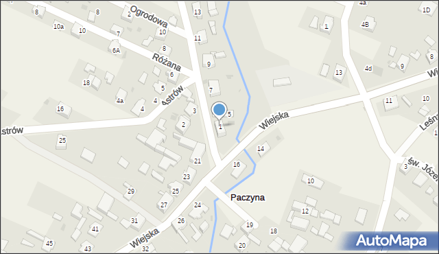 Paczyna, Leśna, 1, mapa Paczyna