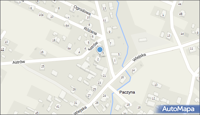 Paczyna, Leśna, 3a, mapa Paczyna