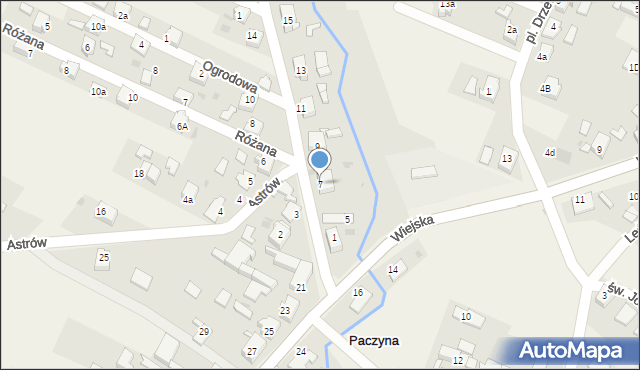 Paczyna, Leśna, 7, mapa Paczyna