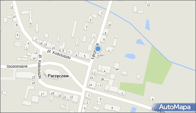 Parzęczew, Łęczycka, 2, mapa Parzęczew