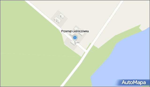 Perkowo, Leśna, 1, mapa Perkowo