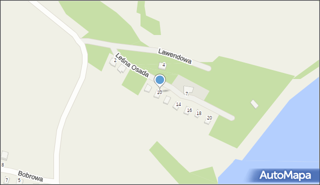 Perkowo, Leśna Osada, 10, mapa Perkowo