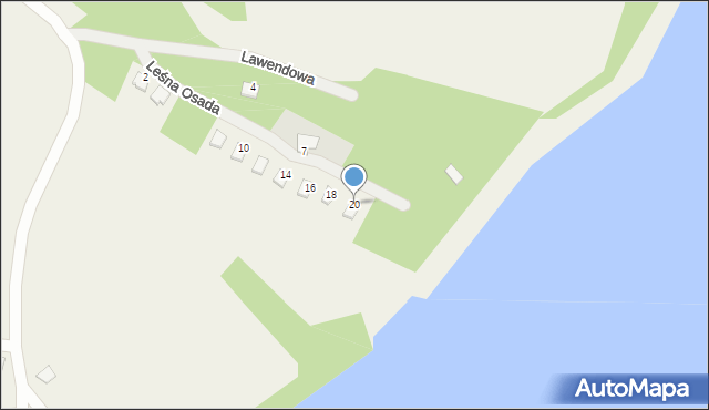 Perkowo, Leśna Osada, 20, mapa Perkowo