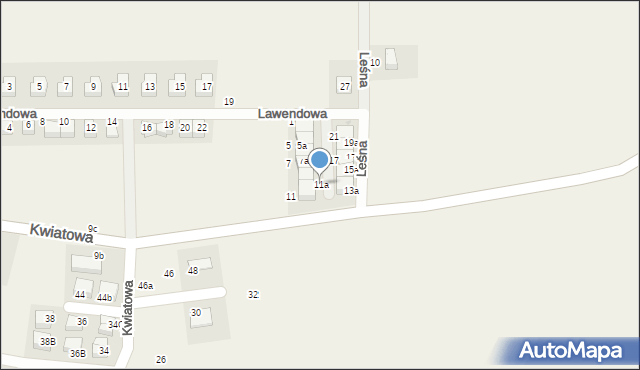 Piecowice, Leśna, 11a, mapa Piecowice