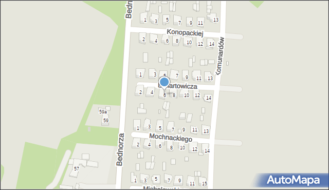 Piekary Śląskie, Lenartowicza Teofila Aleksandra, 6, mapa Piekary Śląskie