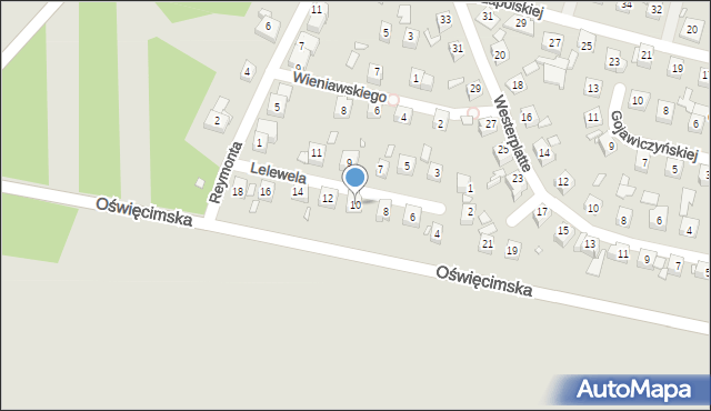 Piekary Śląskie, Lelewela Joachima, 10, mapa Piekary Śląskie