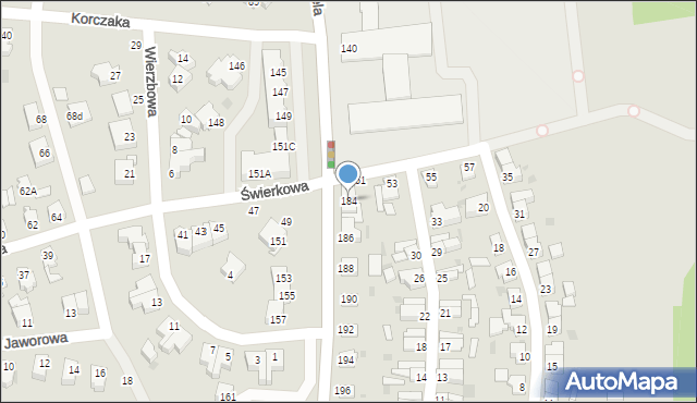 Piła, Lelewela, 184, mapa Piły