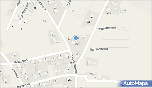 Pilchowice, Leboszowska, 30B, mapa Pilchowice