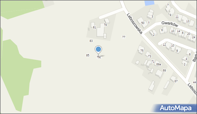 Pilchowice, Leboszowska, 79c, mapa Pilchowice