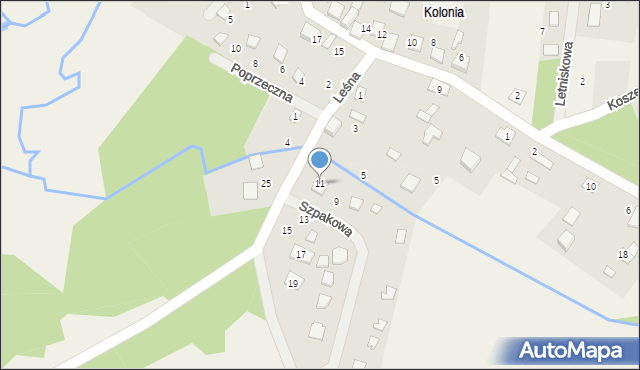 Piłka Kolonia, Leśna, 11, mapa Piłka Kolonia