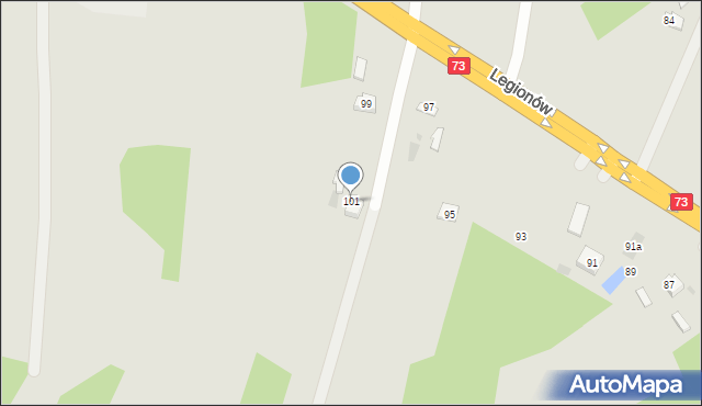 Pilzno, Legionów, 101, mapa Pilzno