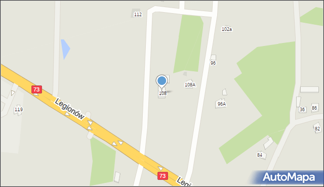 Pilzno, Legionów, 108, mapa Pilzno