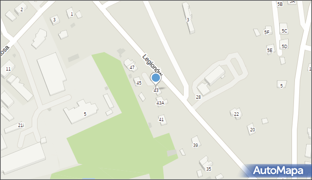 Pilzno, Legionów, 43, mapa Pilzno