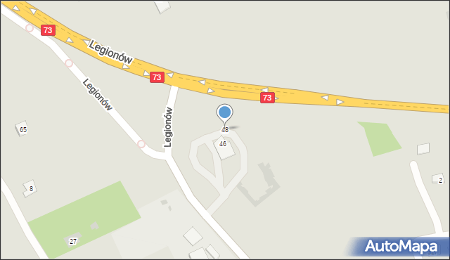 Pilzno, Legionów, 48, mapa Pilzno