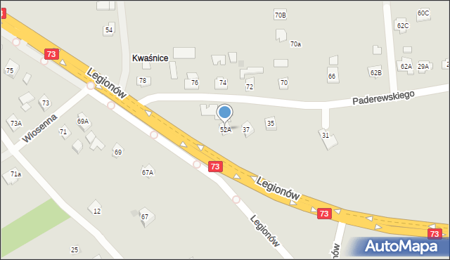 Pilzno, Legionów, 52A, mapa Pilzno