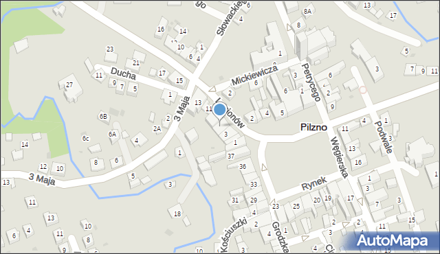 Pilzno, Legionów, 7, mapa Pilzno